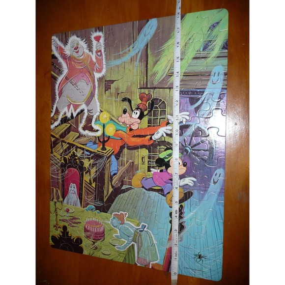 VTG Walt Disney Haunted House At Disneyland Jigsaw Puzzle Complete Mansion RARE - Picture 15 of 16